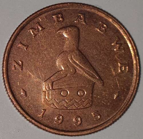 1995 - 1 CENT COIN - ZIMBABWE - (Bronze Plated Steel)